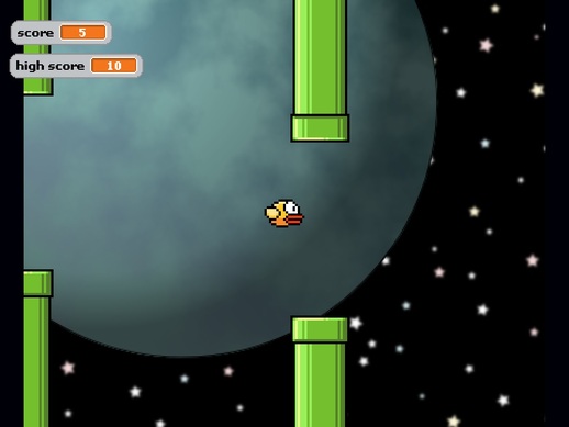 I made a Flappy bird game, but with a twist. : r/scratch